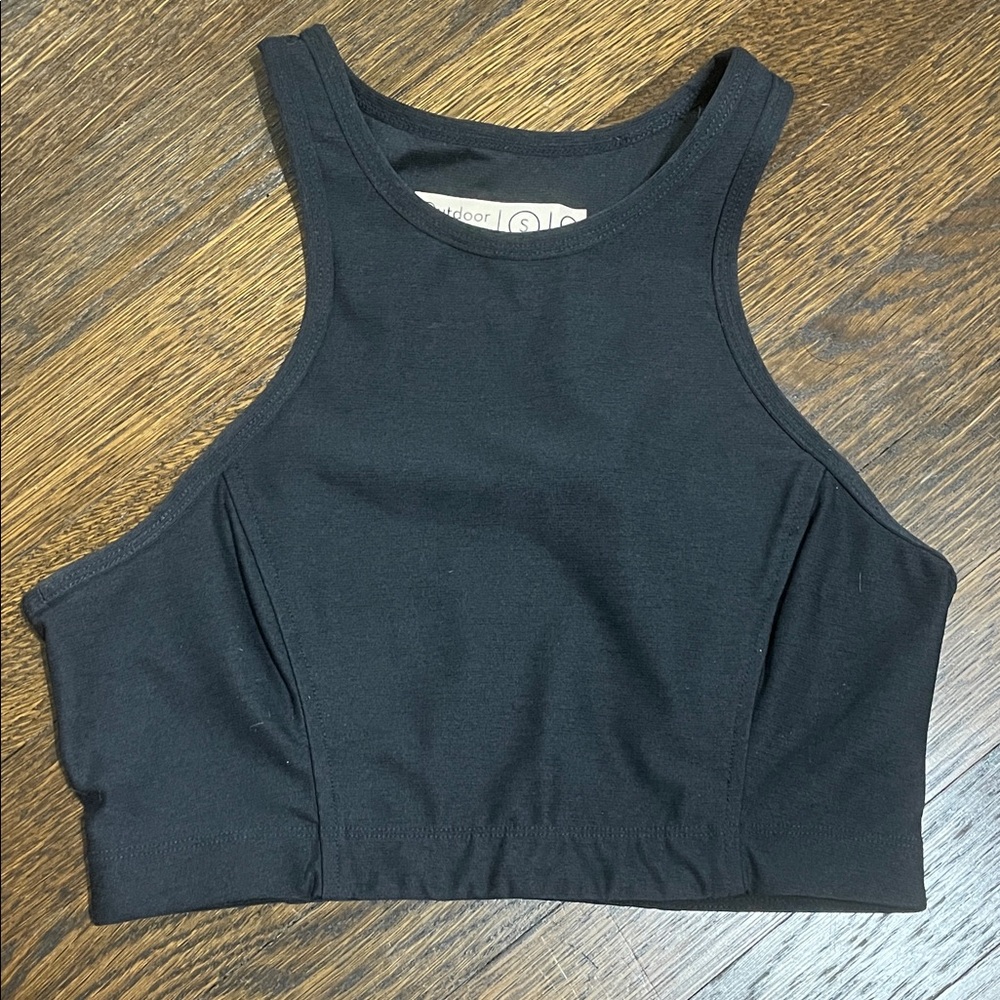 Outdoor Voices Black Crop Top